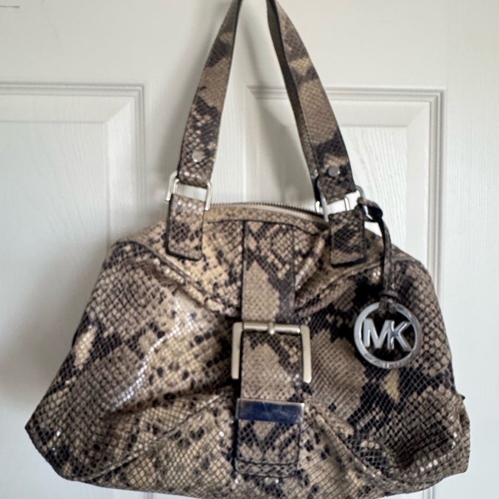 Michael Kors Snake Print Shoulder Bag